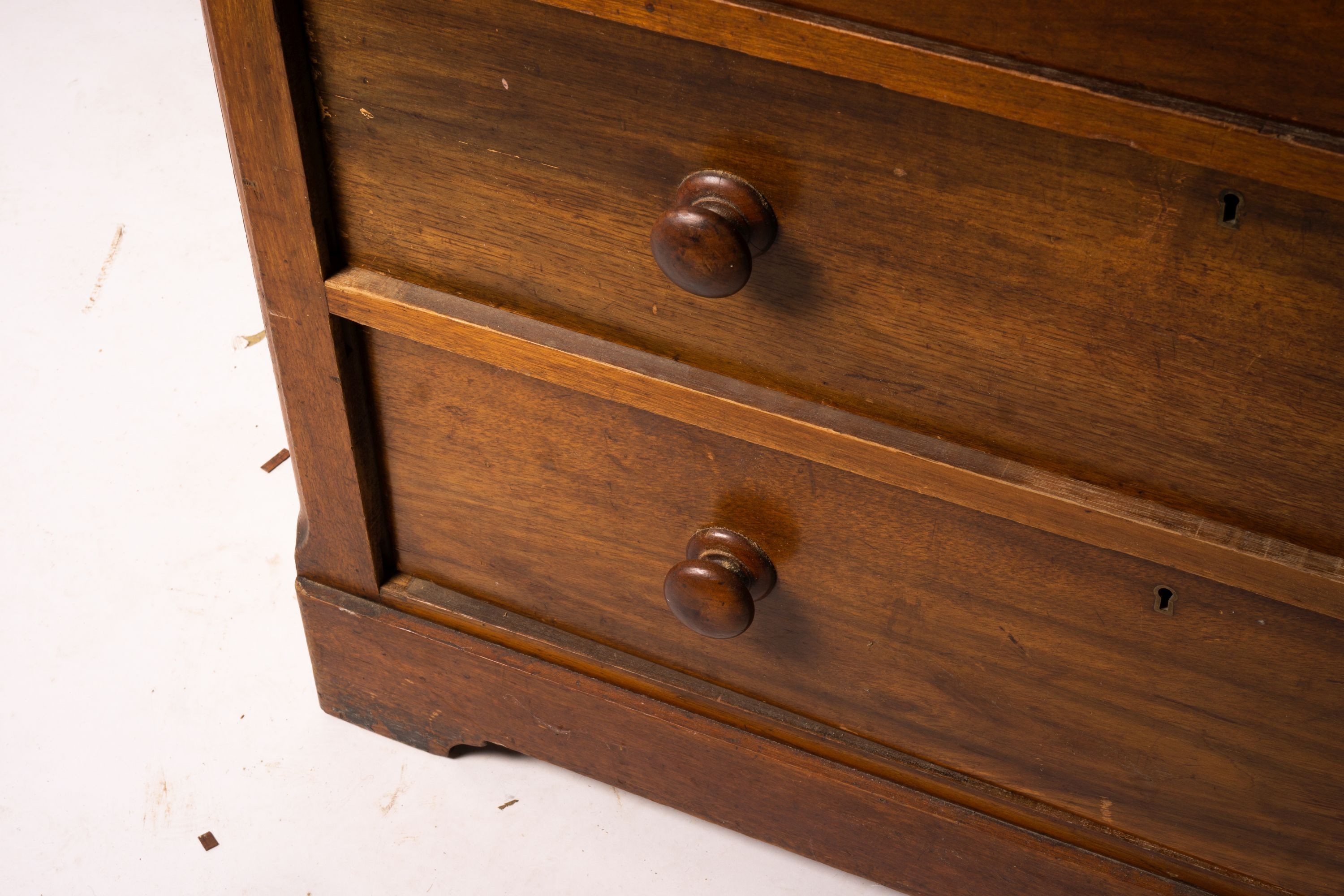 A pair of Victorian walnut chests, width 102cm, depth 49cm, height 99cm